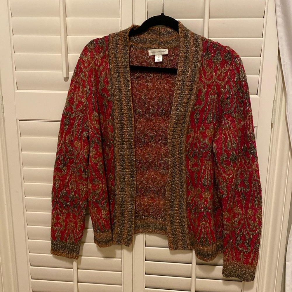 Colorful cardigan sweater